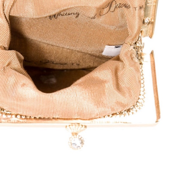 Whiting & Davis Gold Sequin Miniaudiere Vintage -Gorgeous, Lux - Picture 9 of 10
